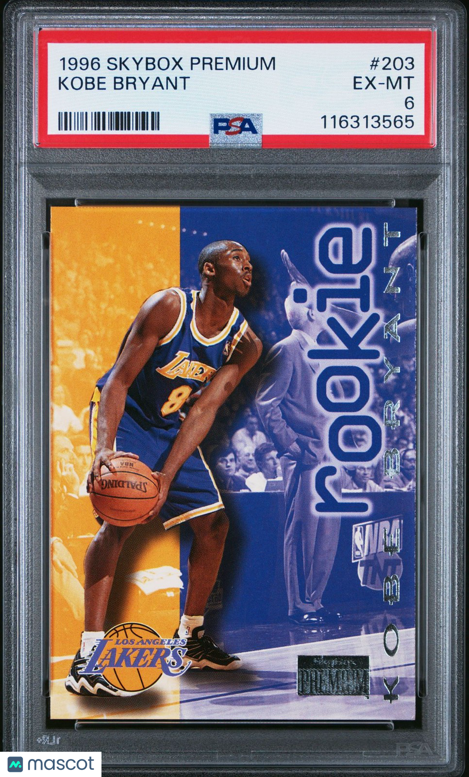 1996 SKYBOX PREMIUM KOBE BRYANT #203 Premium Base Set PSA 6