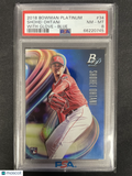 2018 Bowman Platinum Shohei Ohtani #34 With Glove Blue PSA 8