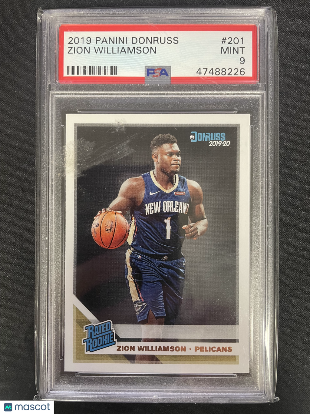 2019 Panini Donruss Zion Williamson #201 PSA 9