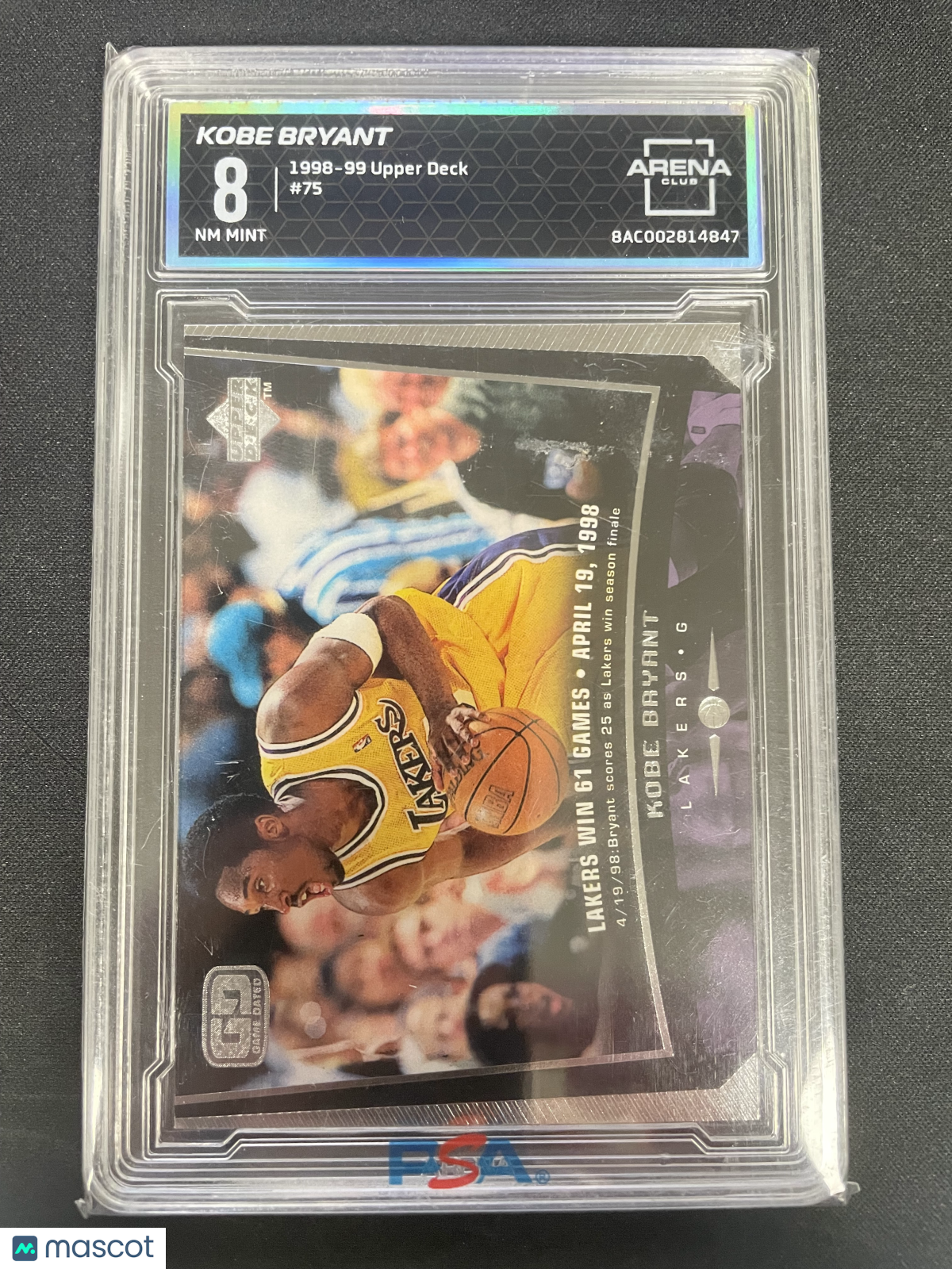1998-99 Upper Deck Kobe Bryant #75 Arena Club 8