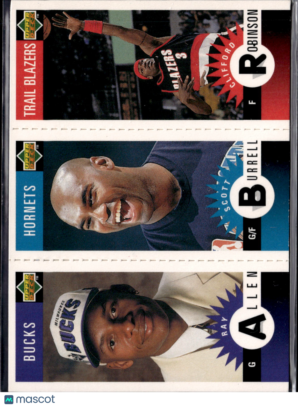1996 Upper Deck Collector's Choice Scott Burrell Clifford Robinson Ray Allen