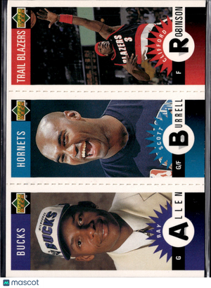 1996 Upper Deck Collector's Choice Scott Burrell Clifford Robinson Ray Allen