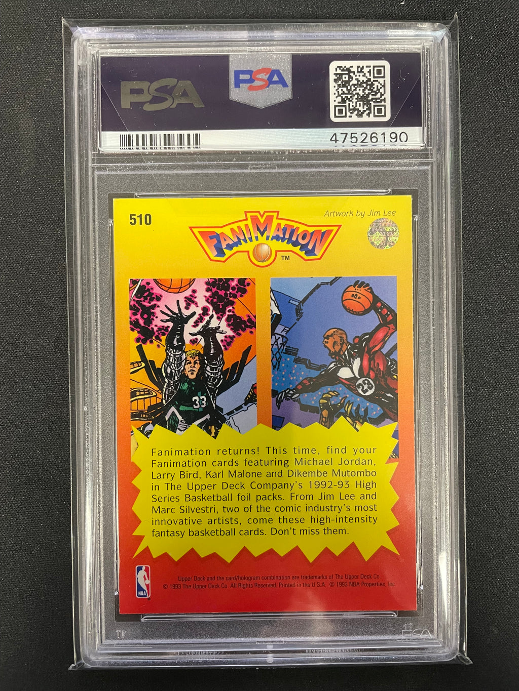 1992 Upper Deck L. Bird M. Jordan #510 Fanimation
