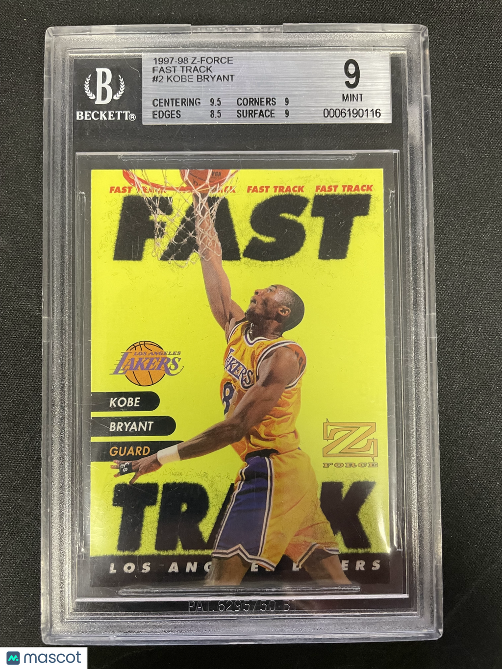 1997 Z-Force Fast Track Kobe Bryant #2 POP 9
