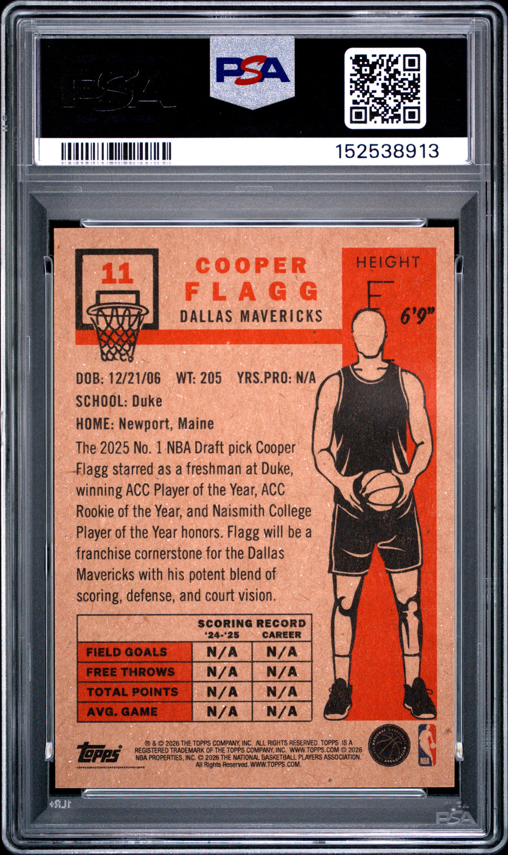 2026 Topps Living Cooper Flagg #11 PSA 10