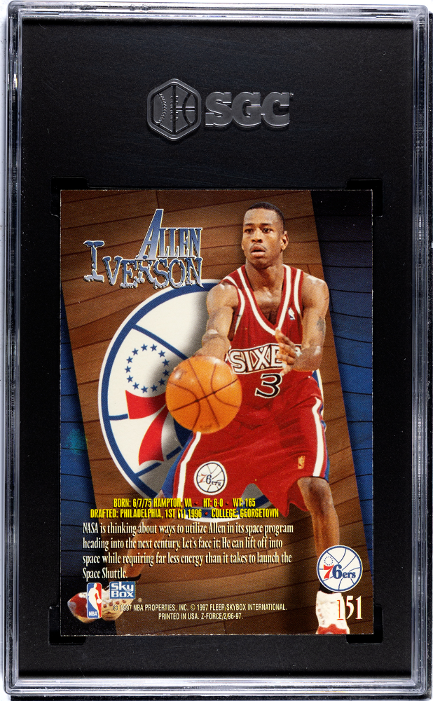 1996 Skybox Z-Force Allen Iverson #151