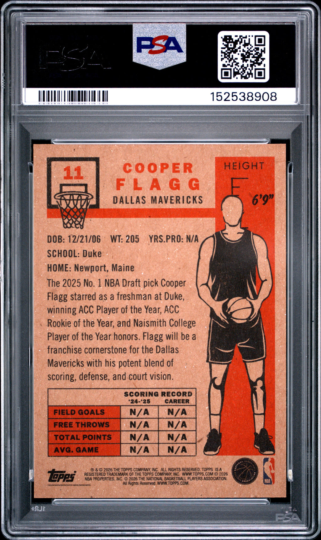 2026 Topps Living Cooper Flagg #11 PSA 9
