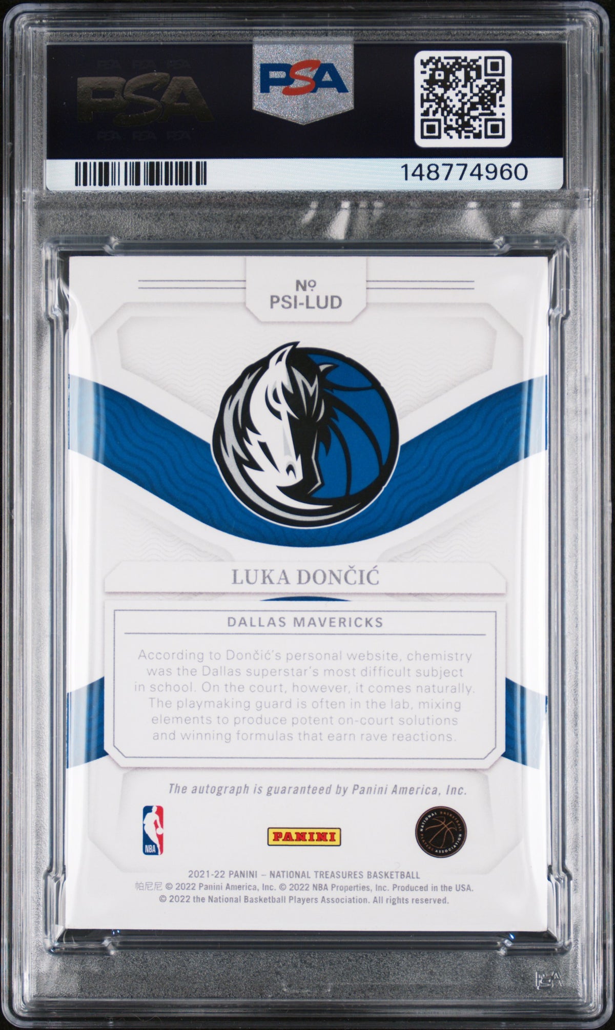 2021 Panini National Treasures Peerless Signatures Luka  #LUD Bronze /15 Auto 10