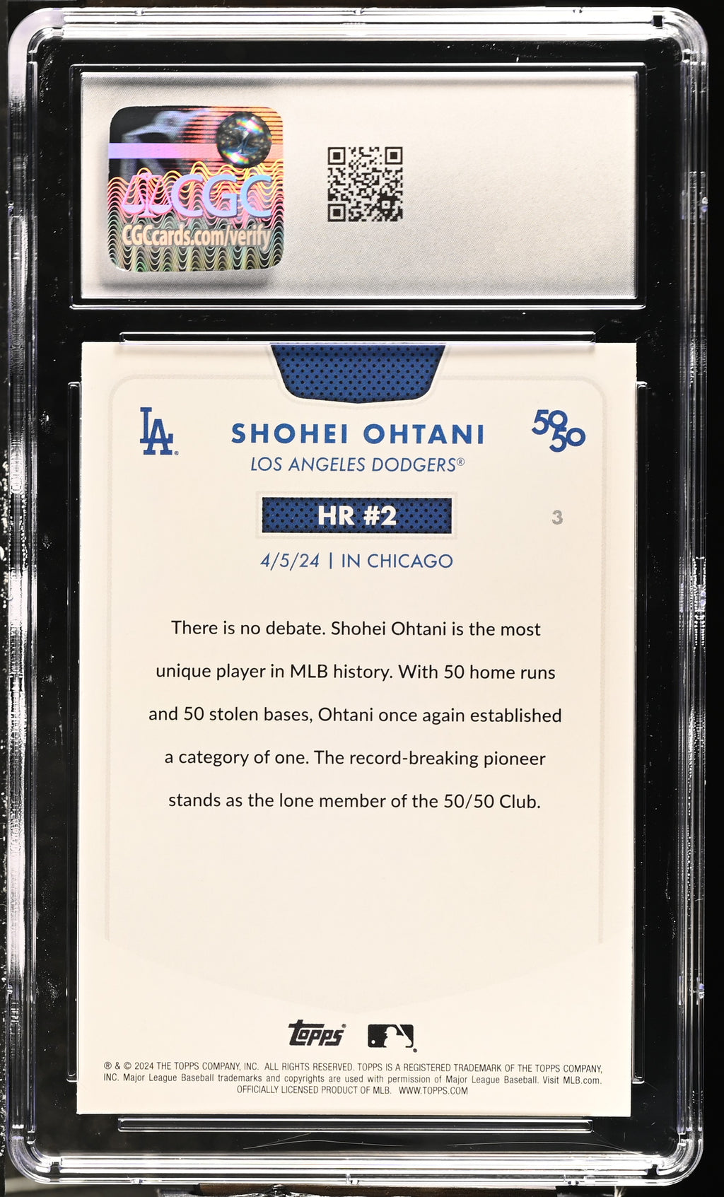 2024 Topps 50/50 Shohei Ohtani #3 CGC 9