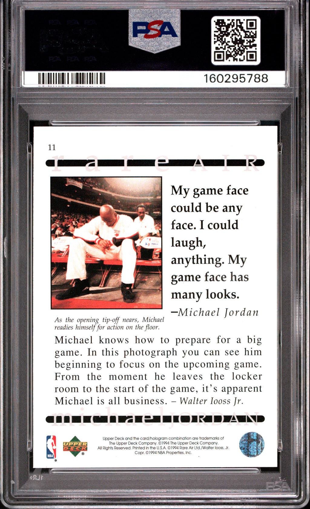 1994 Upper Deck MJ Rare Air Michael Jordan #11 PSA 8