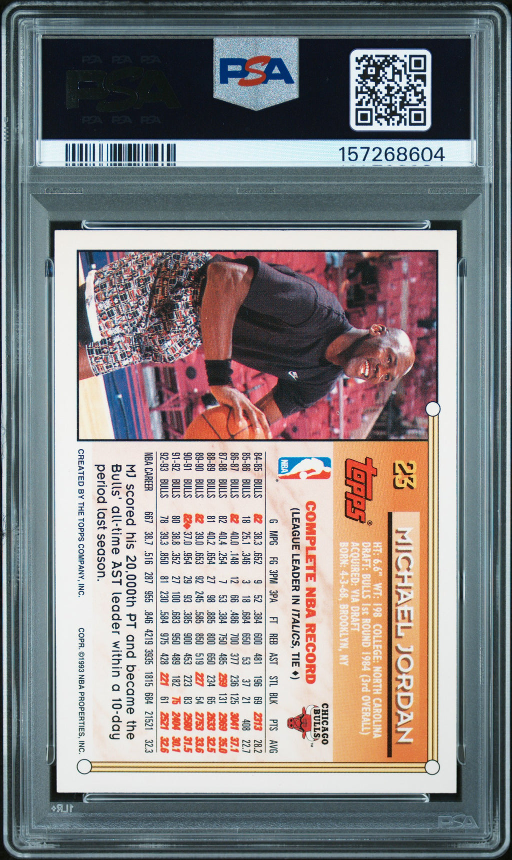 1993 Topps Michael Jordan #23 PSA 9