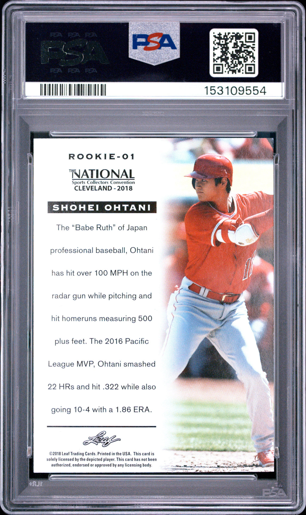 2018 Leaf National Convention Shohei Ohtani Rookie Shohei Ohtani #01