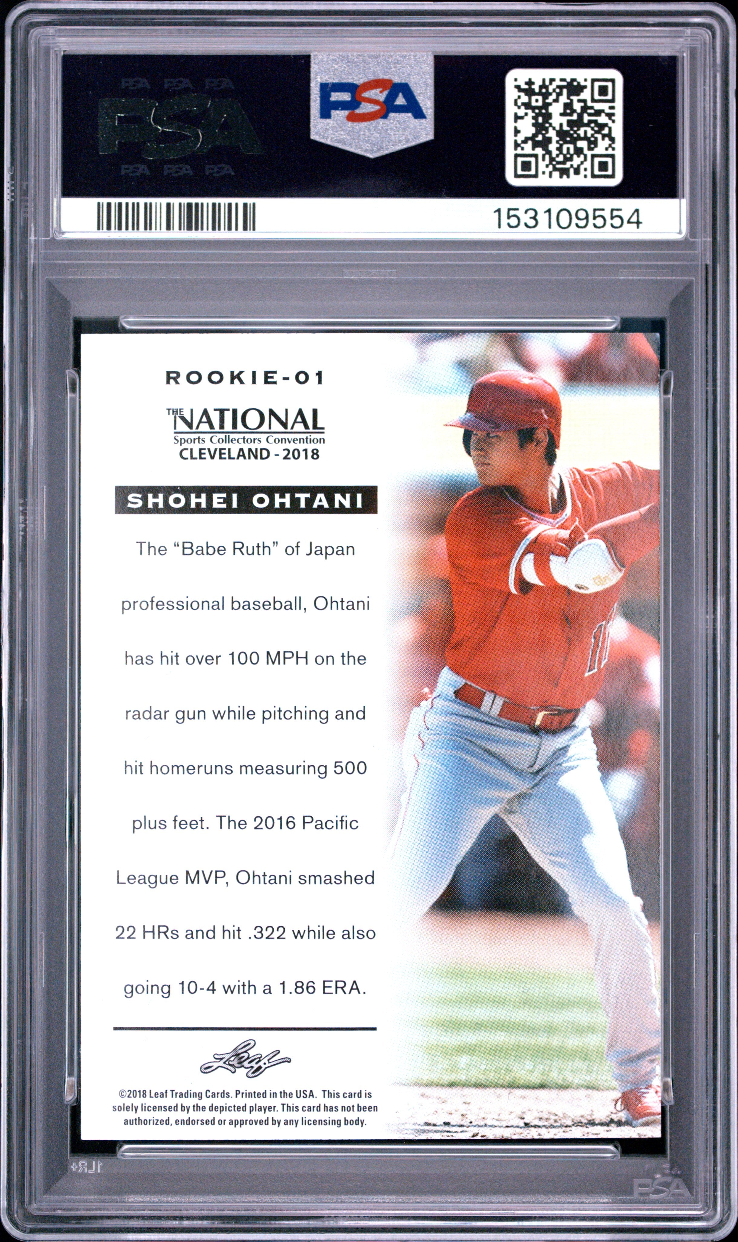 2018 Leaf National Convention Shohei Ohtani Rookie Shohei Ohtani #01