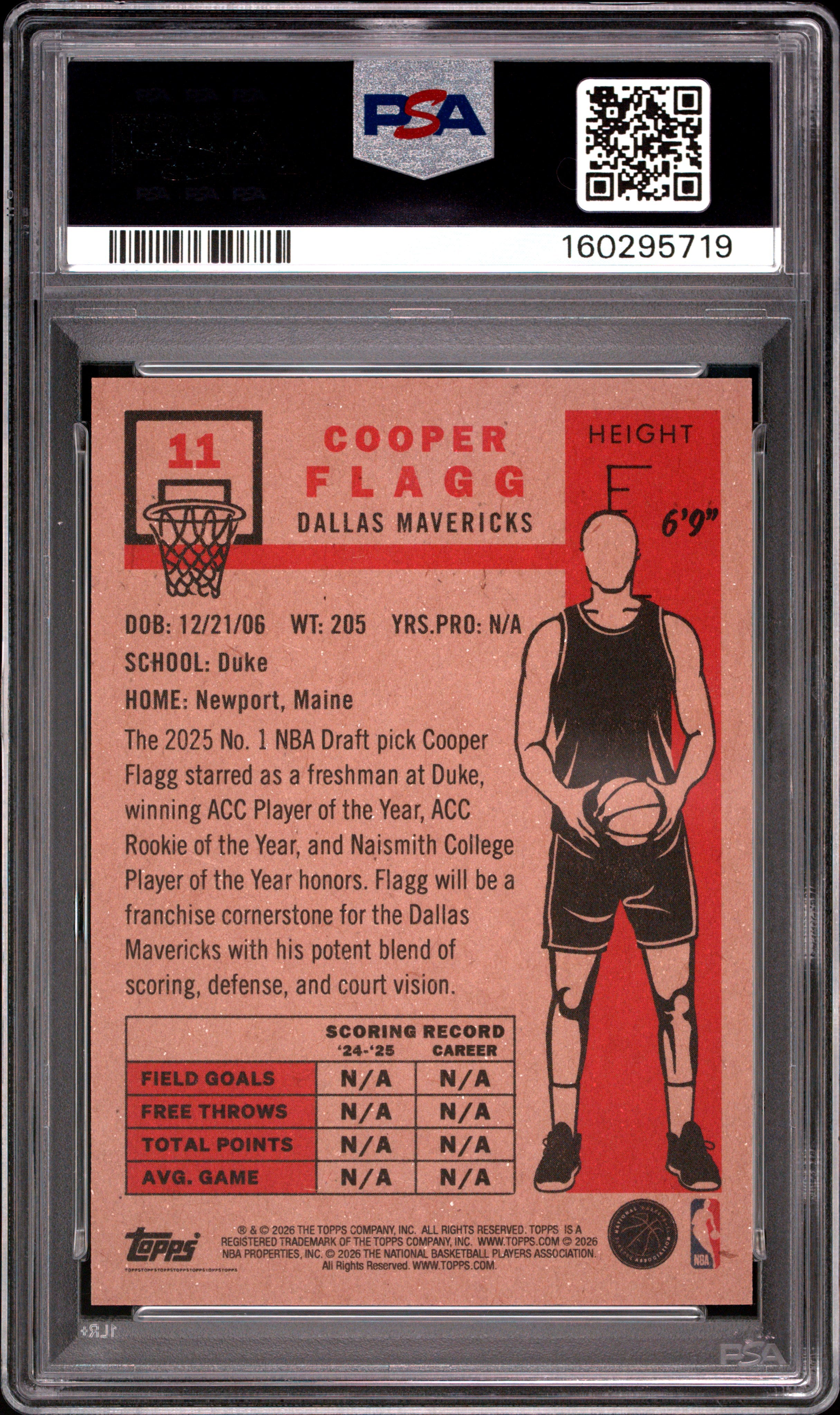 2026 Topps Living Cooper Flagg #11 PSA 9