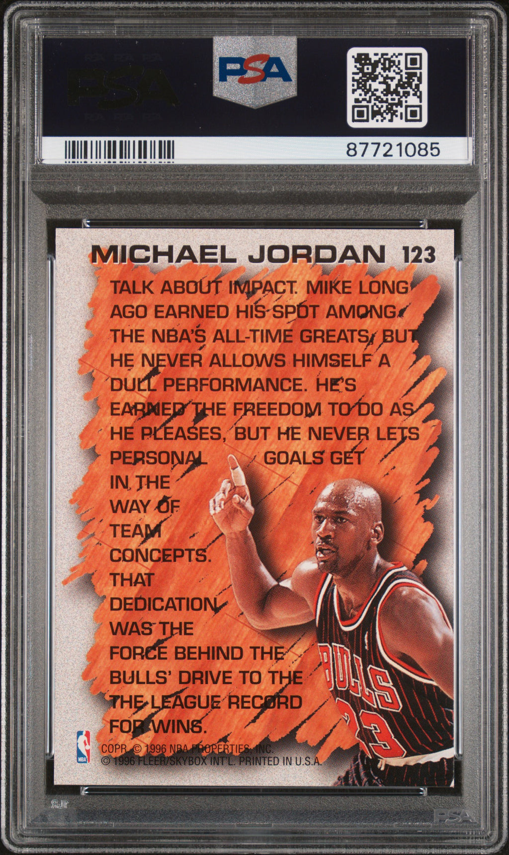 1996 Fleer Michael Jordan #123 PSA 7