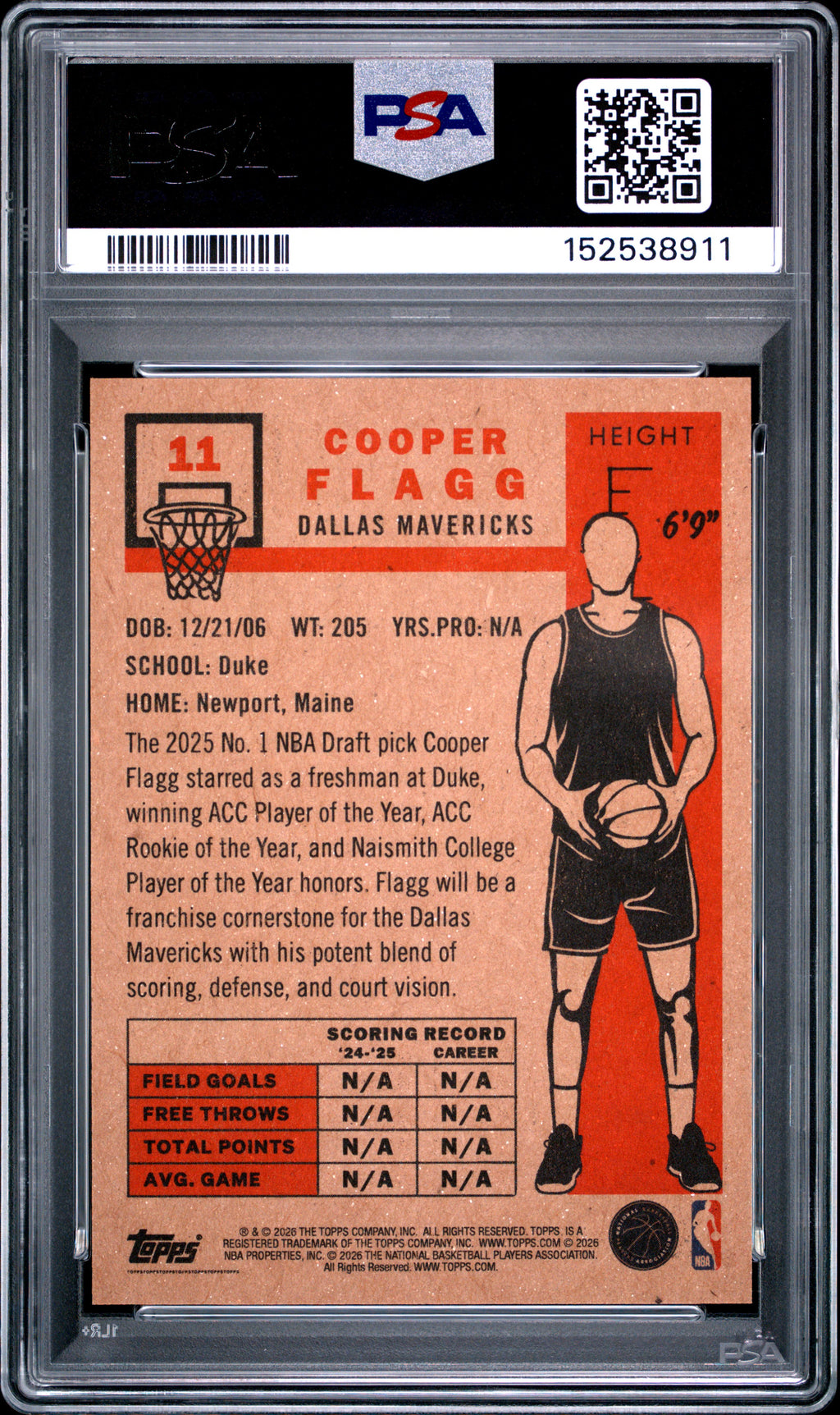 2026 Topps Living Cooper Flagg #11 PSA 10