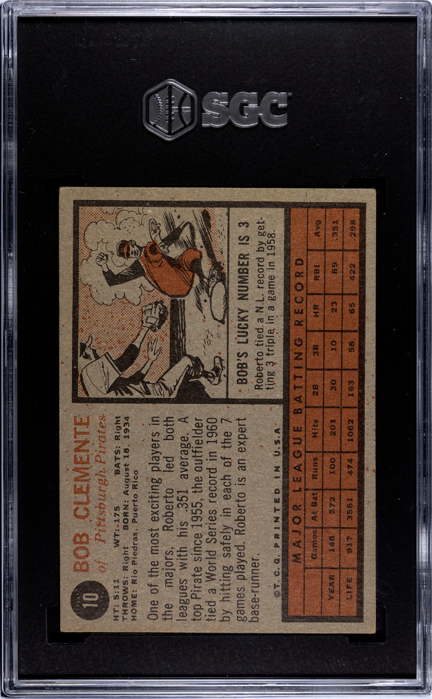 1962 Topps Bob Clemente #10