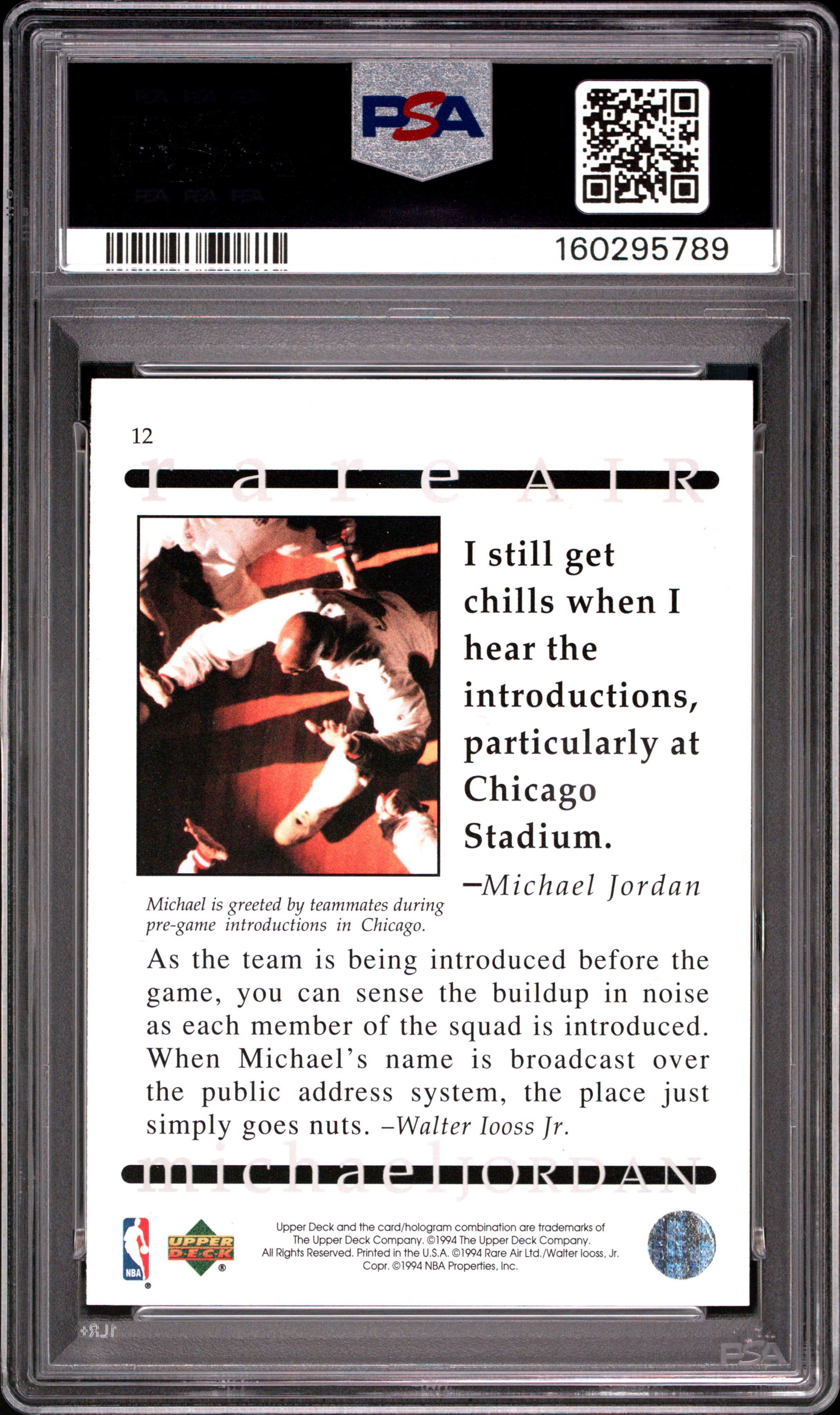 1994 Upper Deck MJ Rare Air Michael Jordan #12 PSA 8