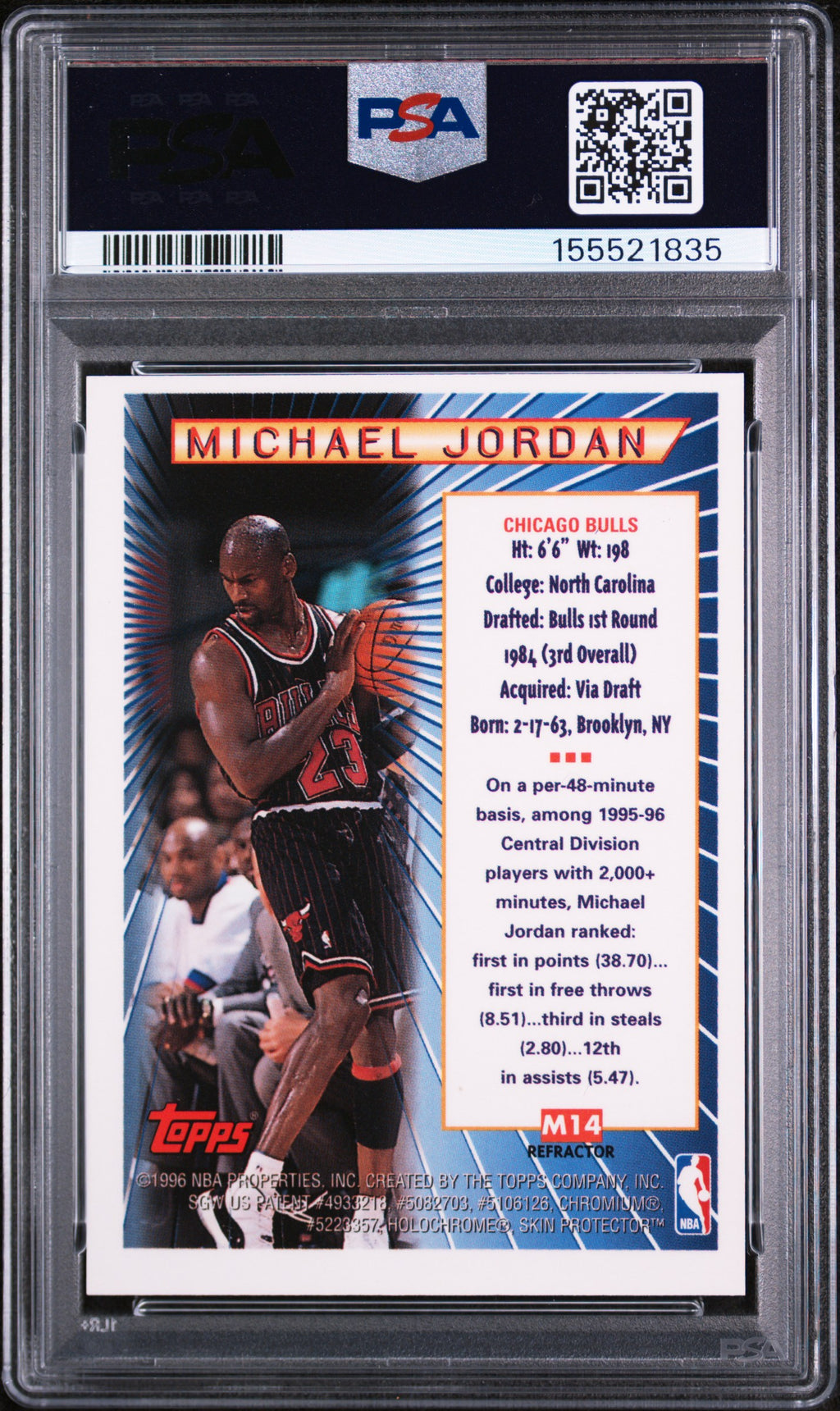 1996 Topps Mystery Finest Michael Jordan #M14 Super Team NBA Finals