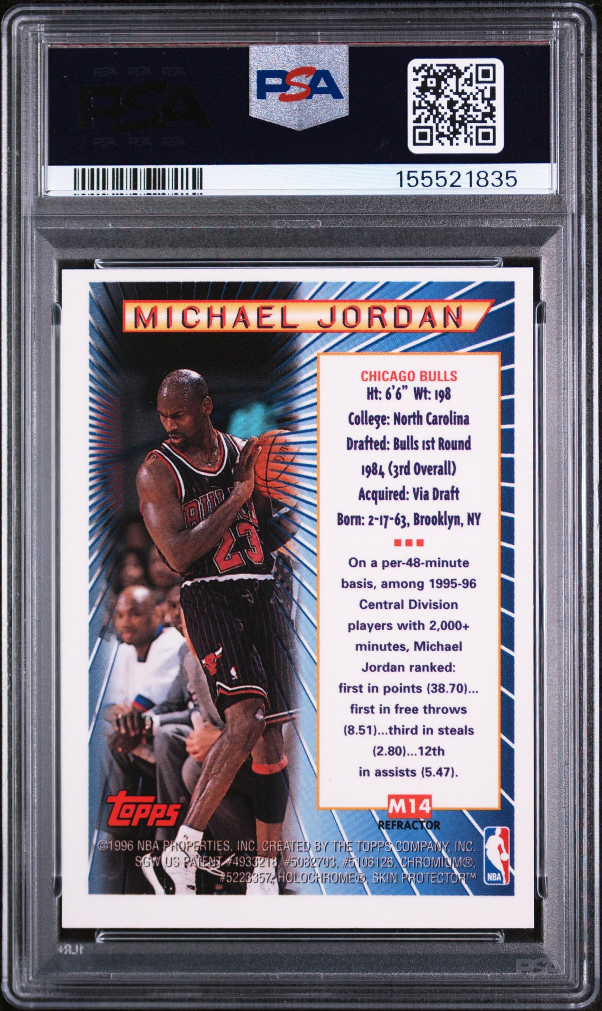 1996 Topps Mystery Finest Michael Jordan #M14 Super Team NBA Finals