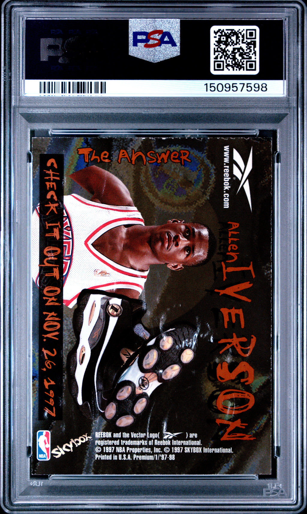 1997 Skybox Reebok Chase Allen Iverson Embsd. Foil Brnz.