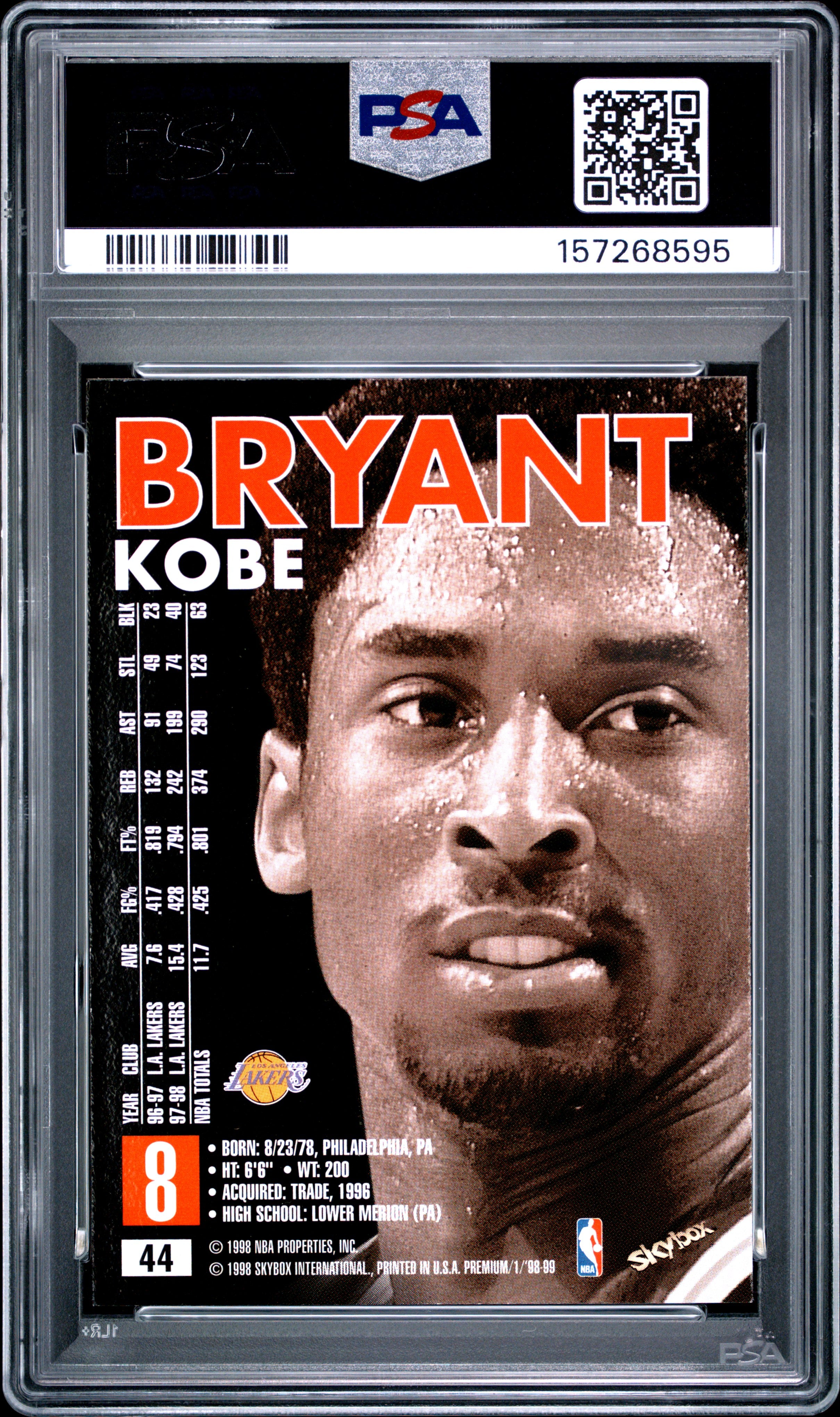 1998 Skybox Premium Kobe Bryant #44 PSA 9