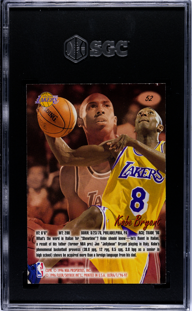 1996 Fleer Ultra Kobe Bryant #52
