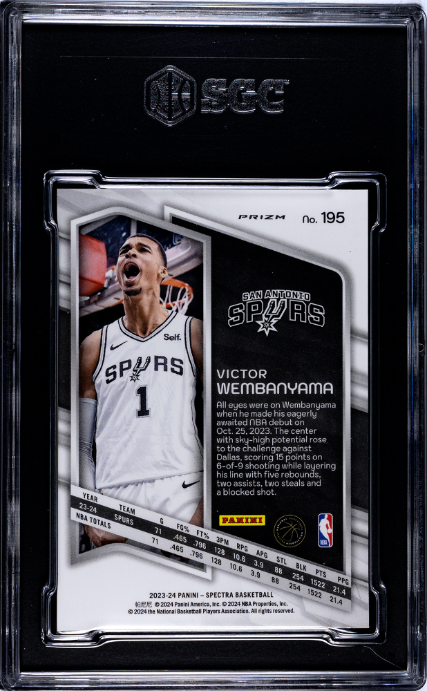 2023 Panini Spectra Victor Wembanyama #195 International Prizm Rookie