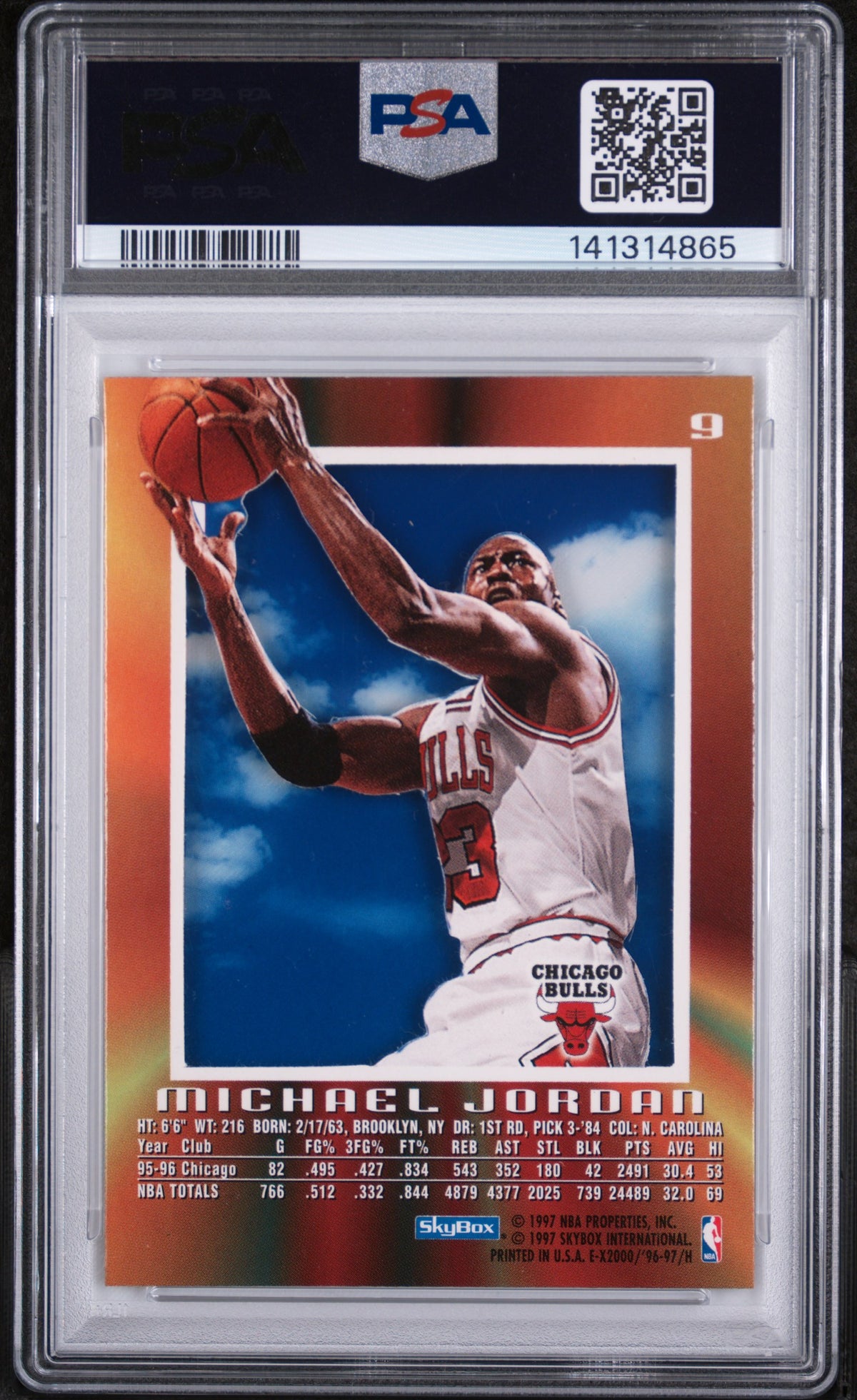 1996 Skybox E-X2000 Michael Jordan #9