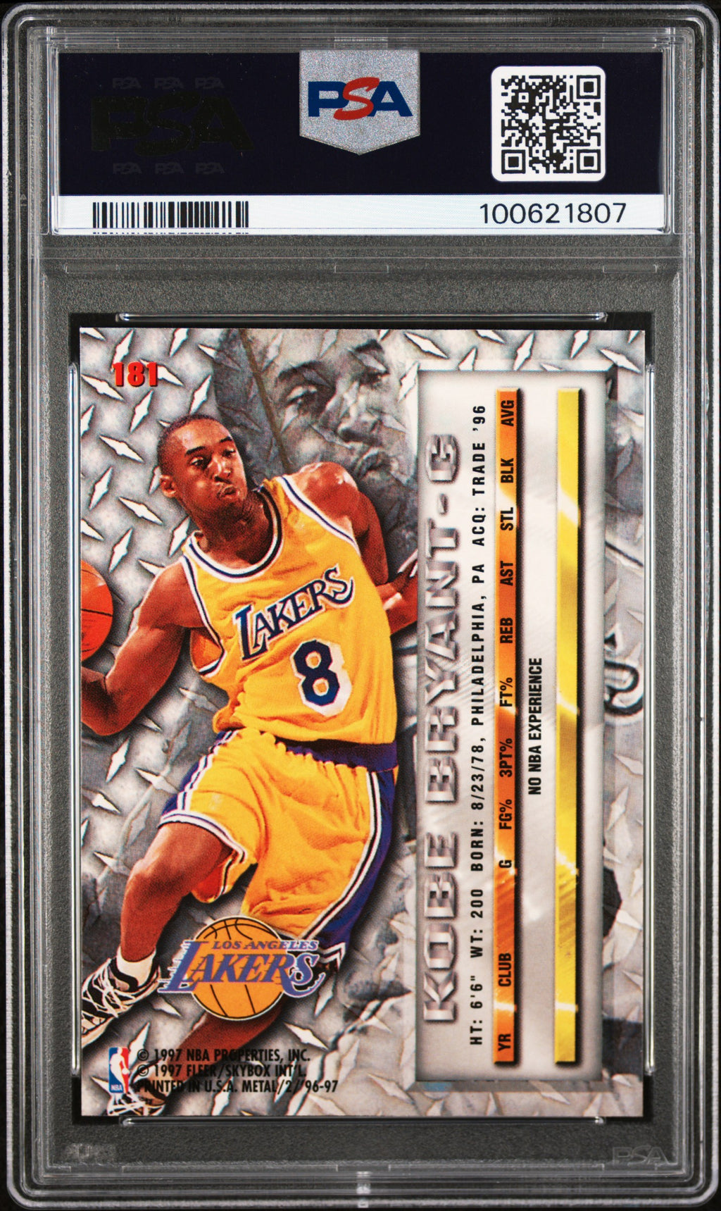 1996 Metal Kobe Bryant #181