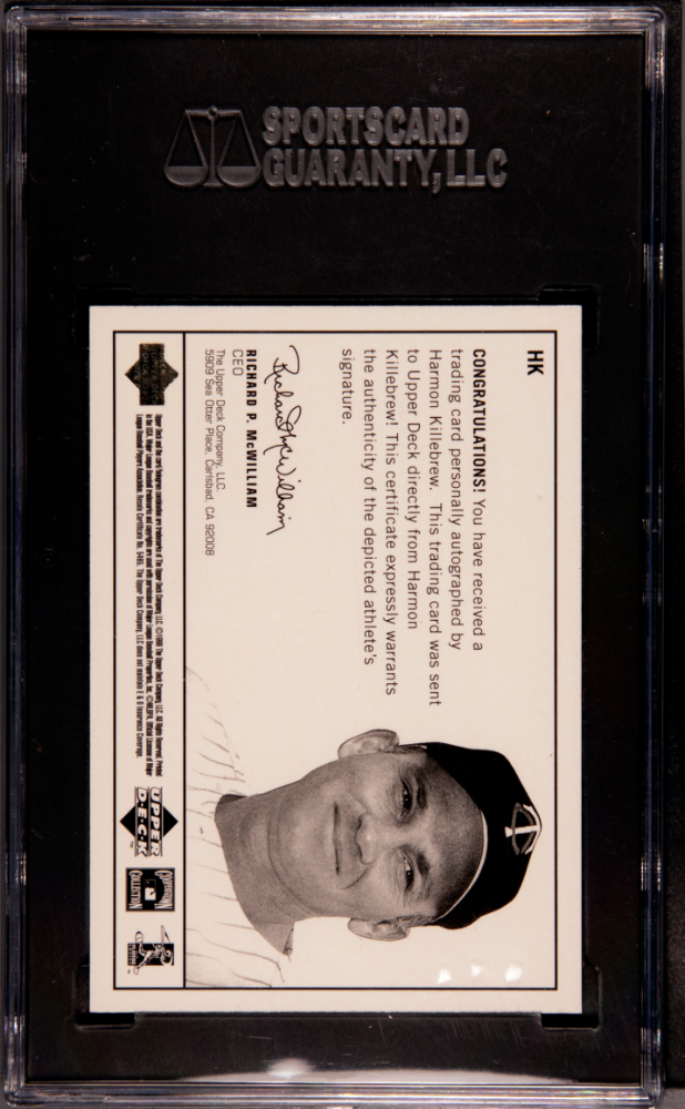 1999 Upper Deck Century Legends Harmon Killebrew #HK Epic Sigs. Auto 10