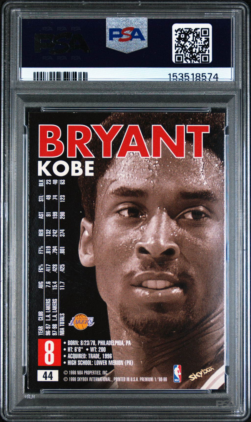 1998 Skybox Premium Kobe Bryant #44
