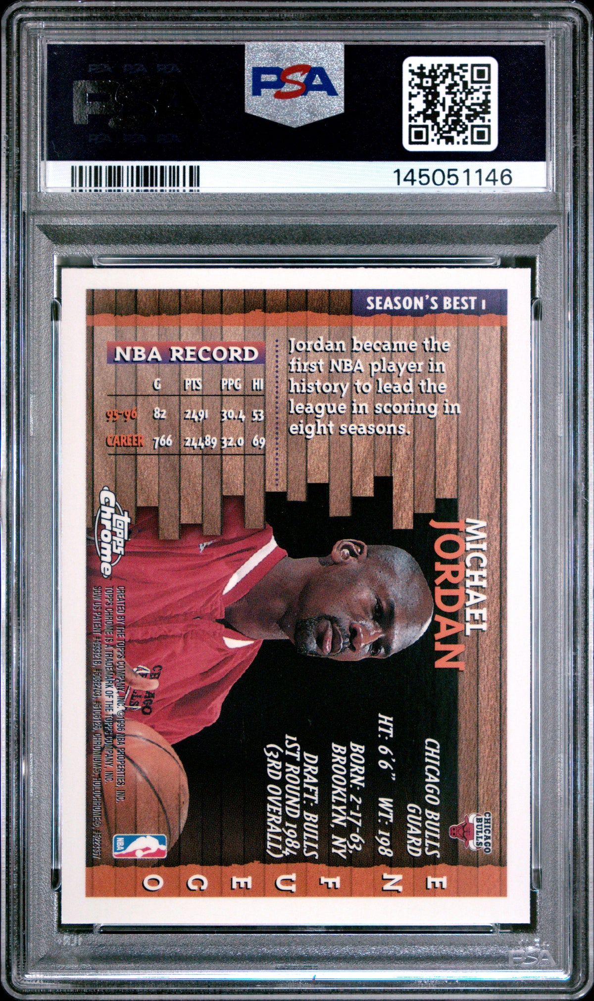 1996 Topps Chrome Season's Best Michael Jordan #1