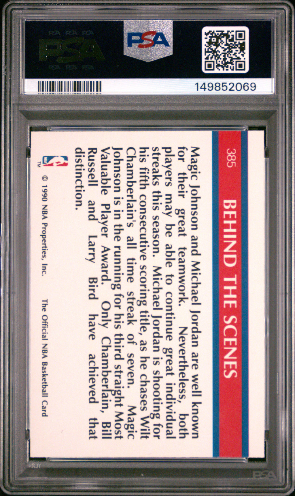 1990 Hoops Johnson Jordan #385 Super Streaks PSA 8
