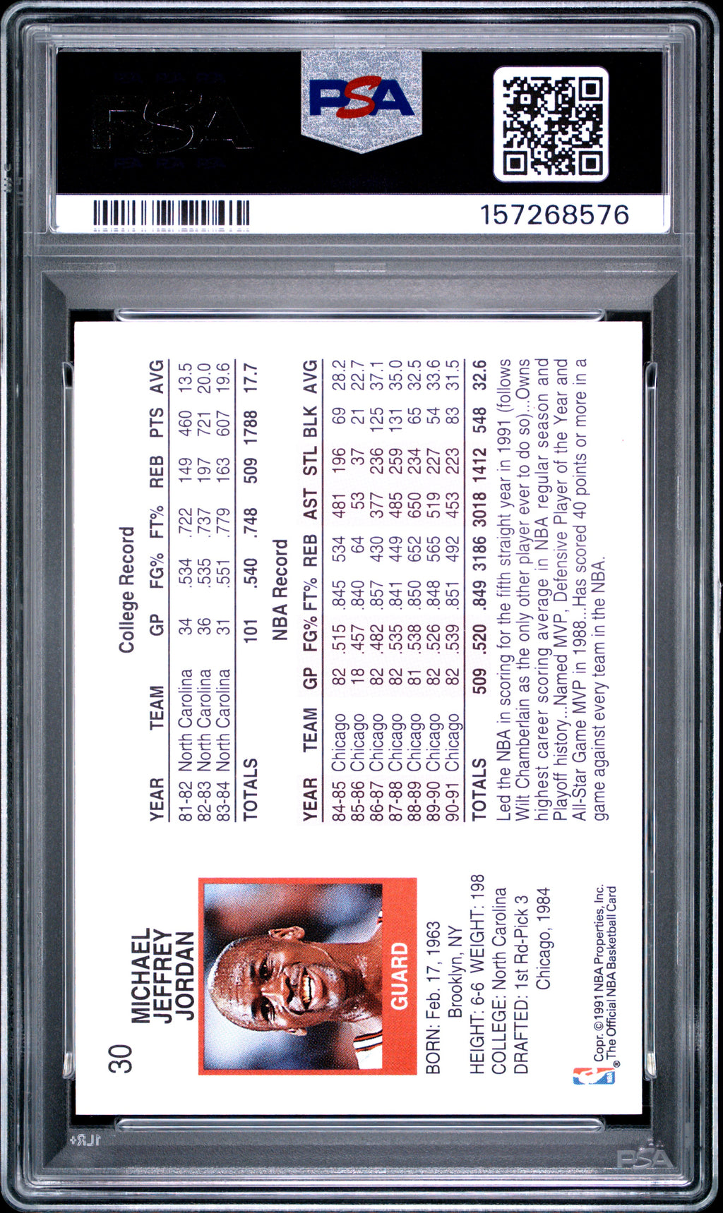 1991 Hoops Michael Jordan #30 PSA 8