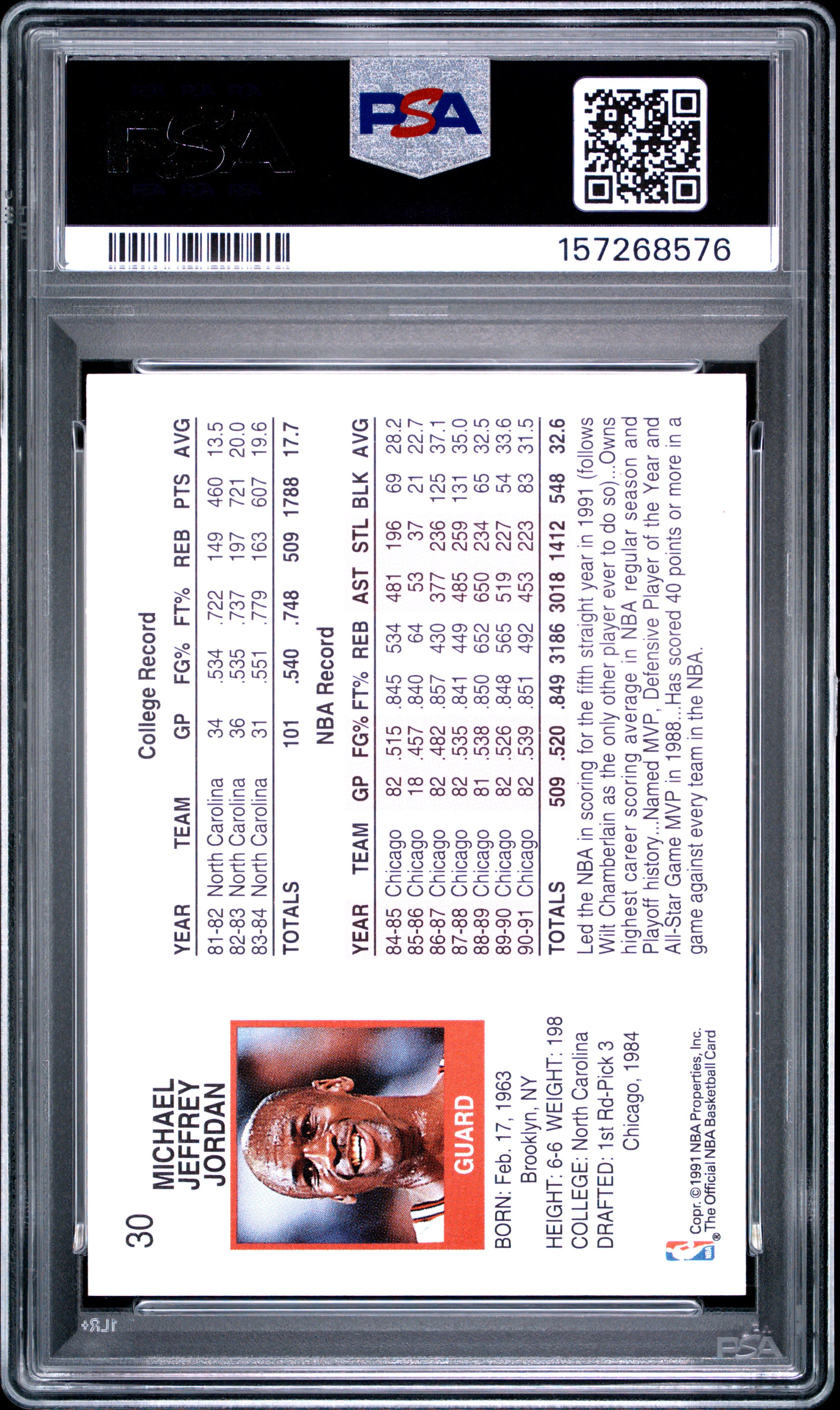 1991 Hoops Michael Jordan #30 PSA 8