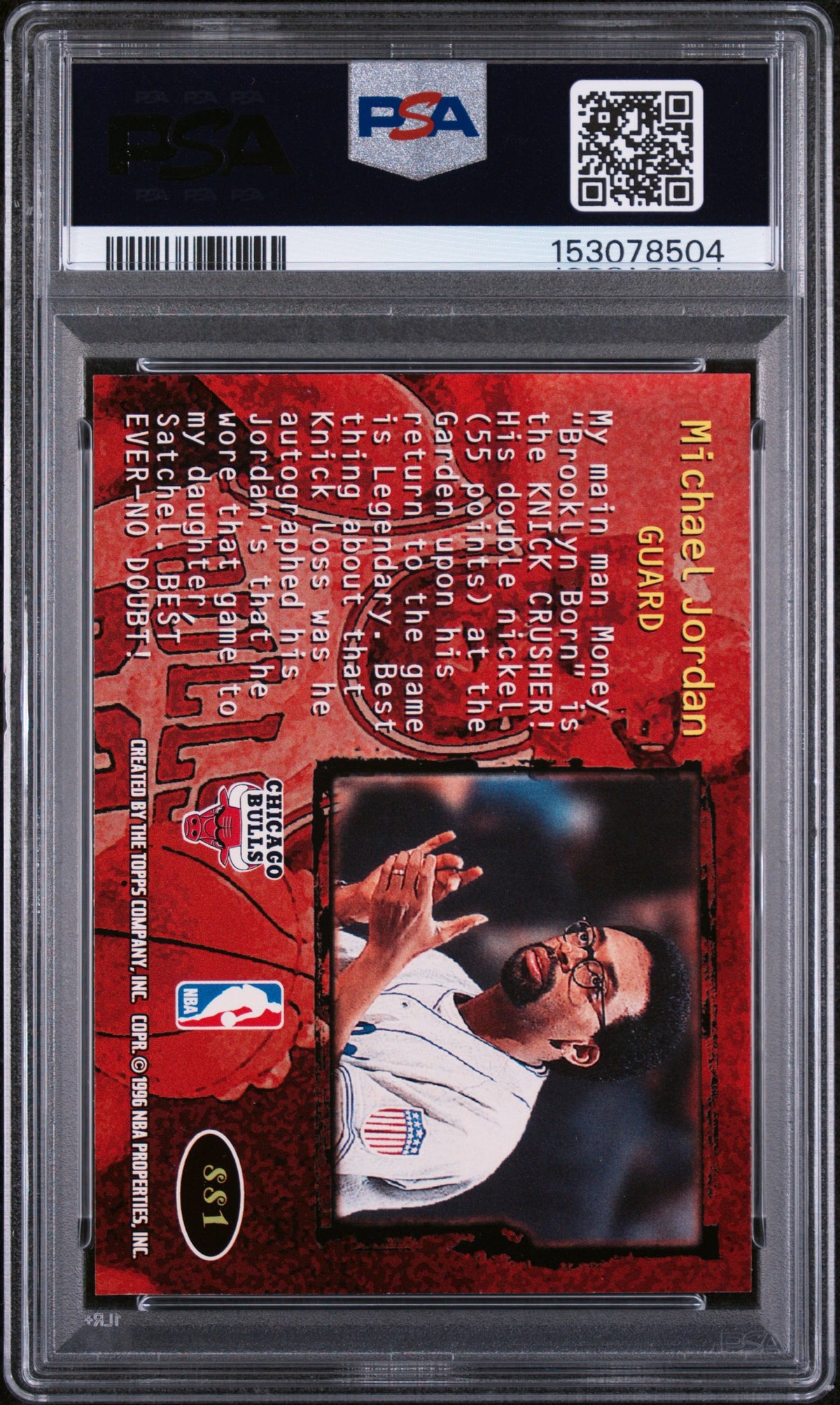 1995 Stadium Club Spike Says Michael Jordan #SS1
