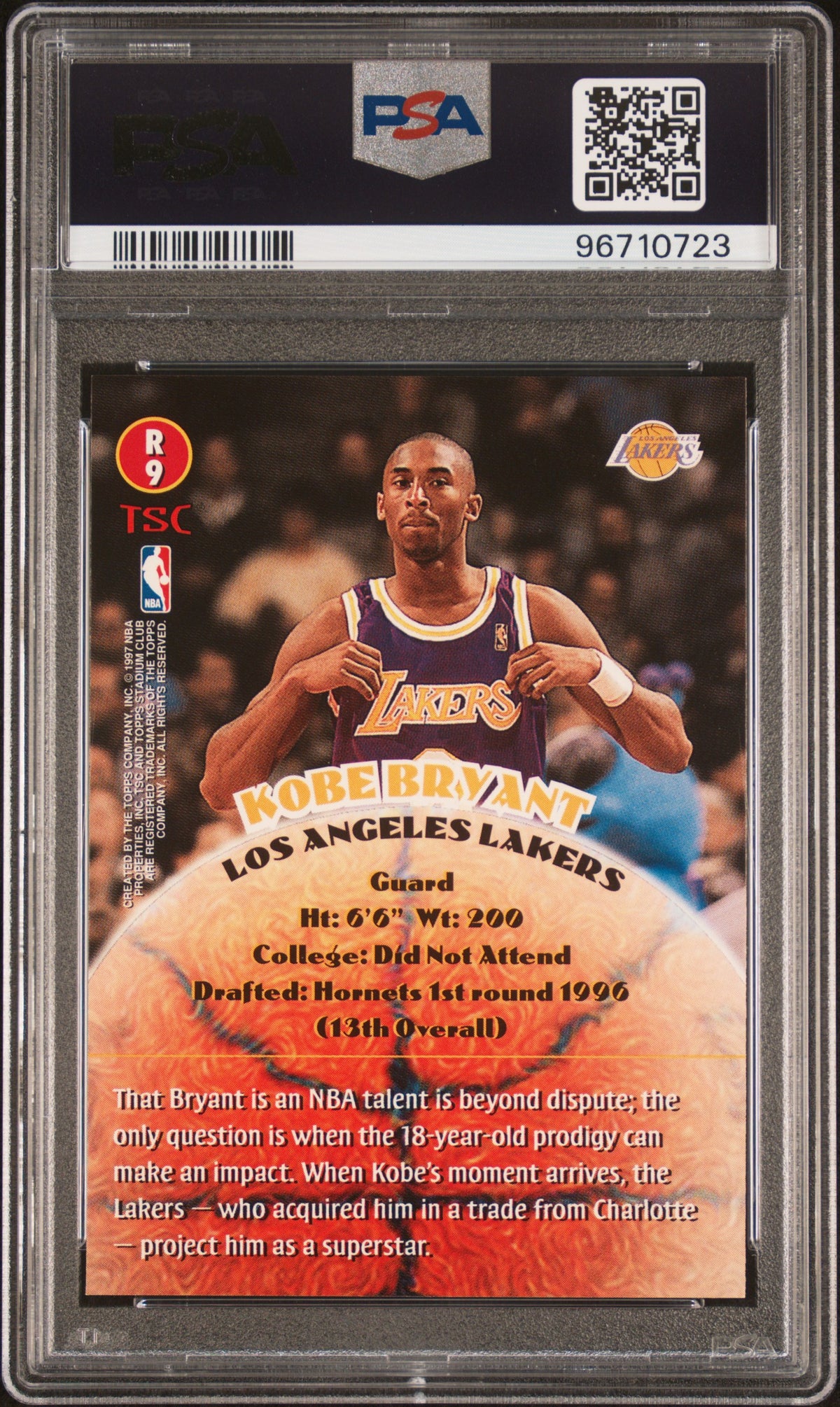 1996 Stadium Club Rookies 2 Kobe Bryant #R9