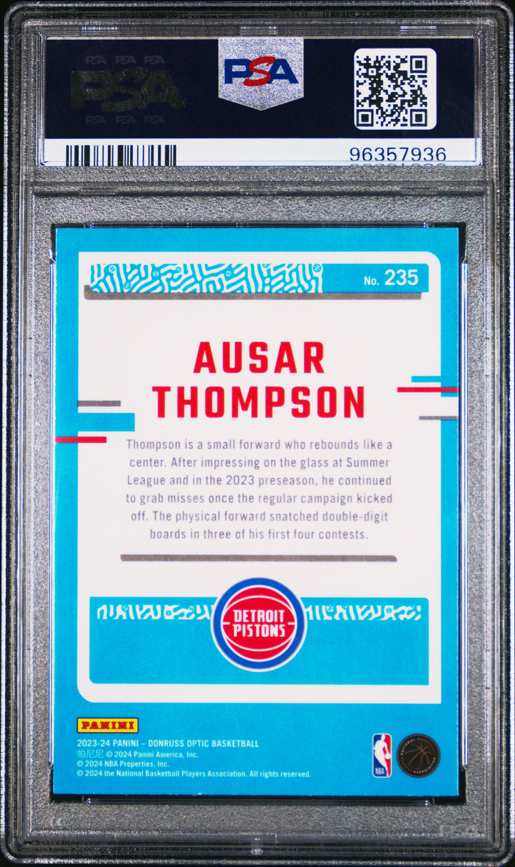 2023 Panini Donruss Optic Ausar Thompson #235