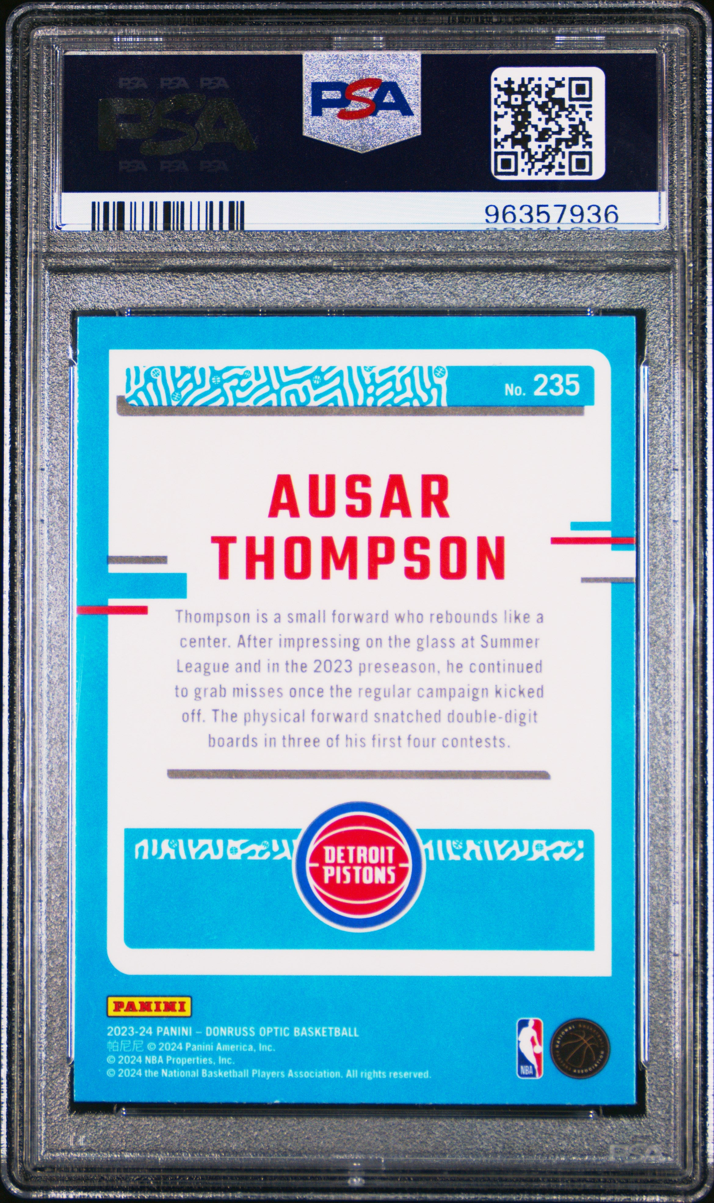 2023 Panini Donruss Optic Ausar Thompson #235