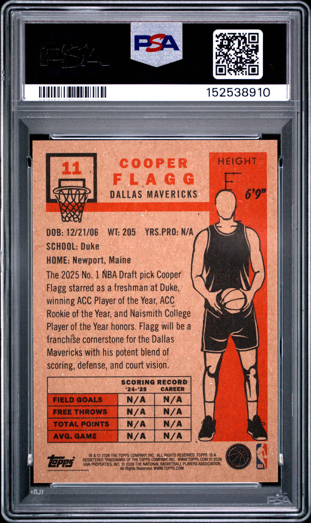 2026 Topps Living Cooper Flagg #11 PSA 10