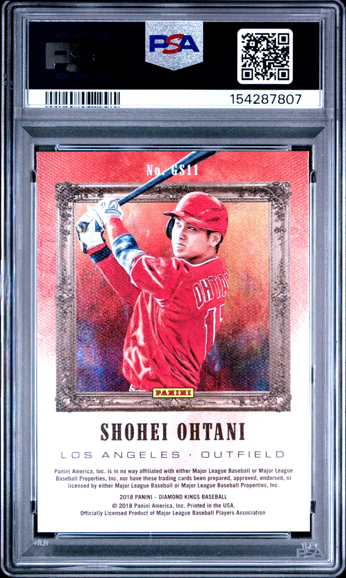 2018 Panini Diamond Kings Gallery Of Stars Shohei Ohtani #GS11