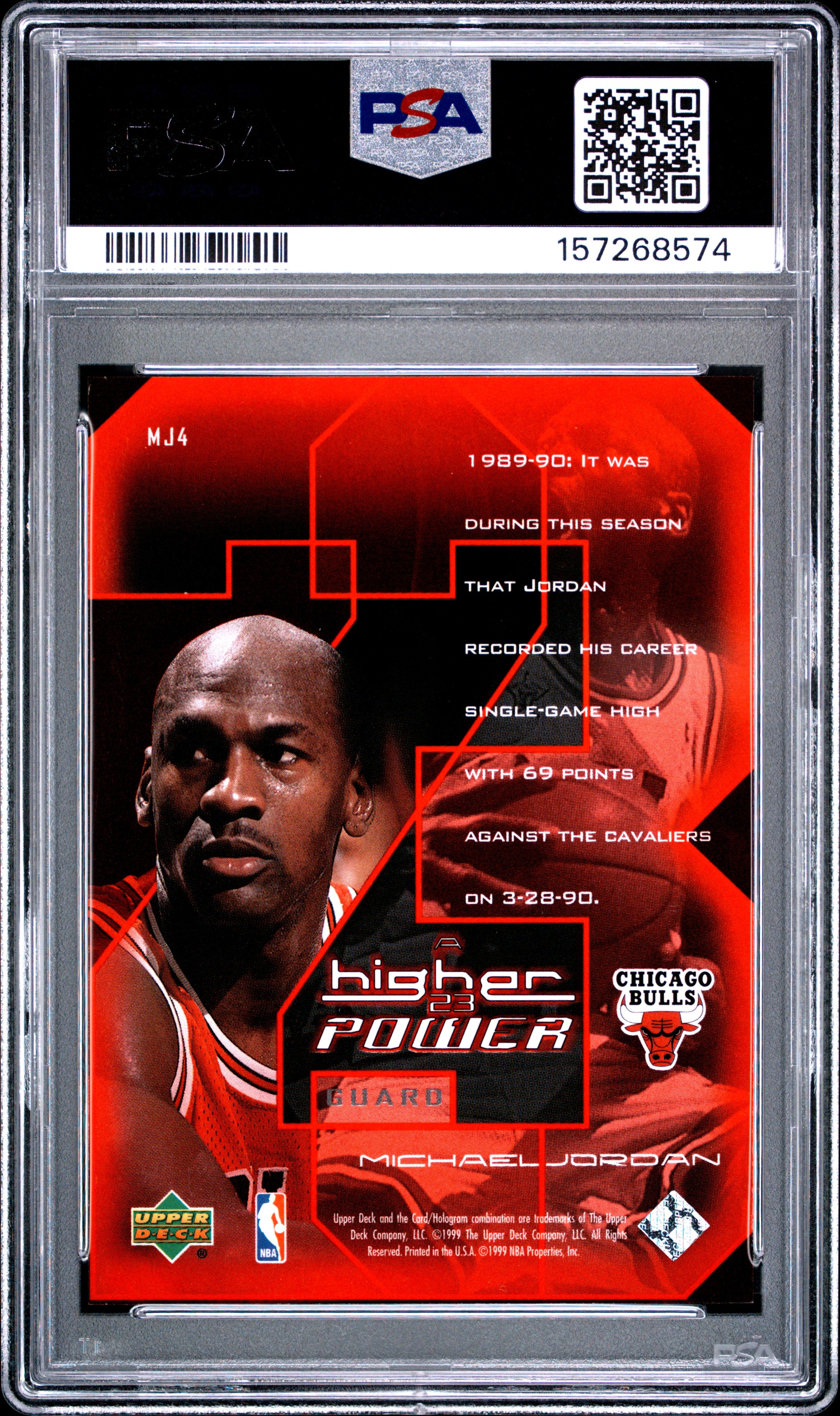 1999 Upper Deck MJ A Higher Power Michael Jordan #MJ4 PSA 9