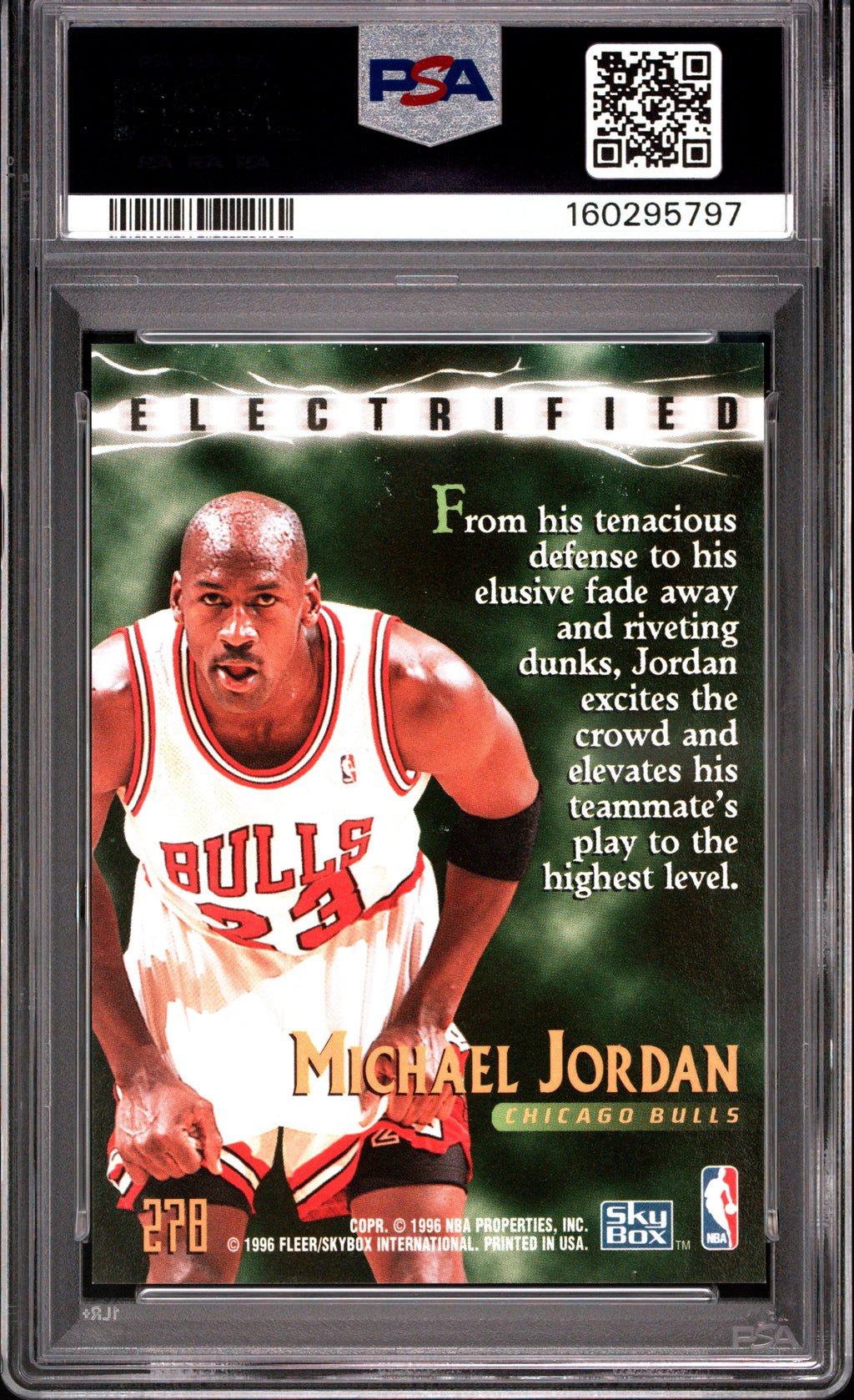 1995 Skybox Premium Michael Jordan #278 PSA 8