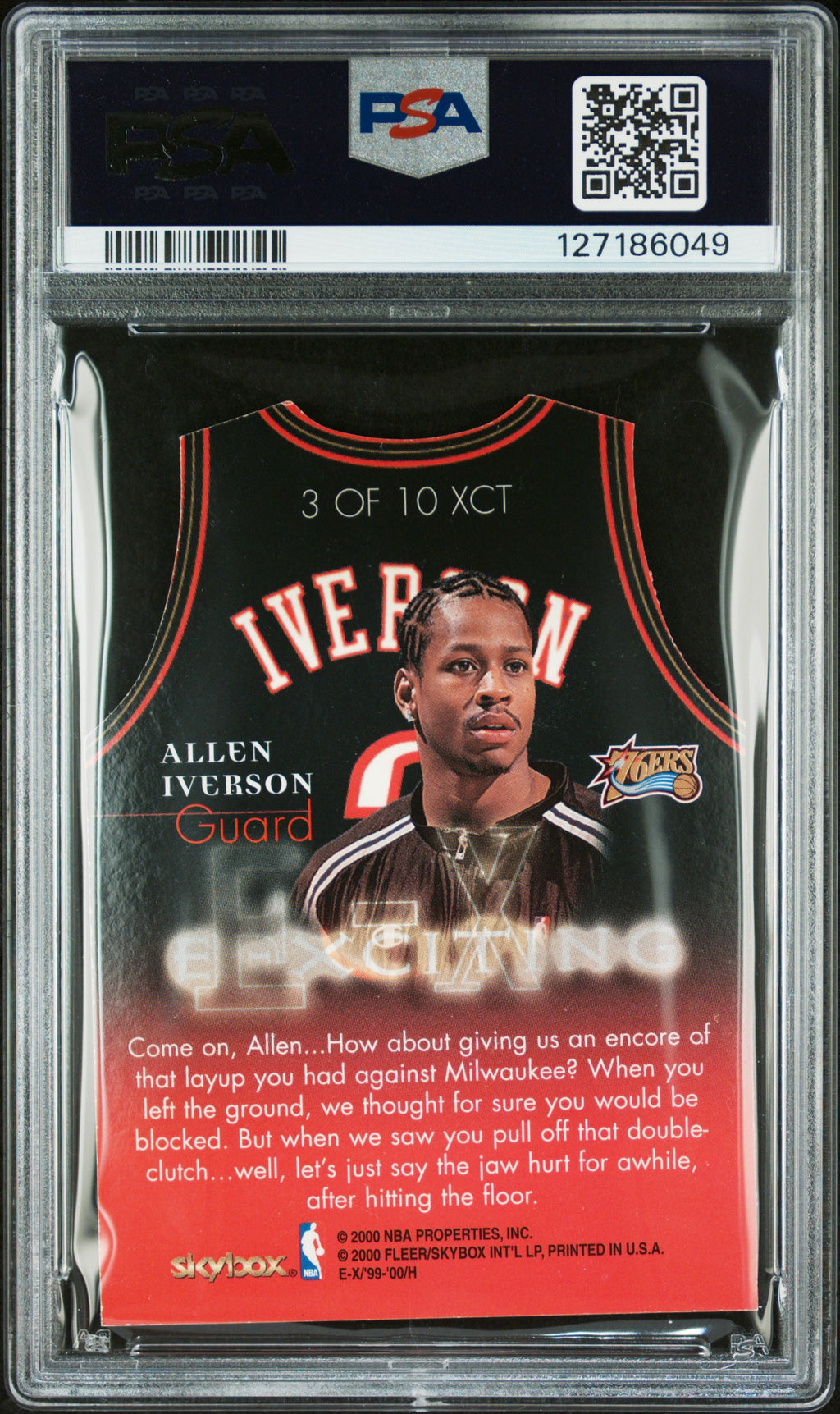 1999 Skybox E-X E-Xciting Allen Iverson #3