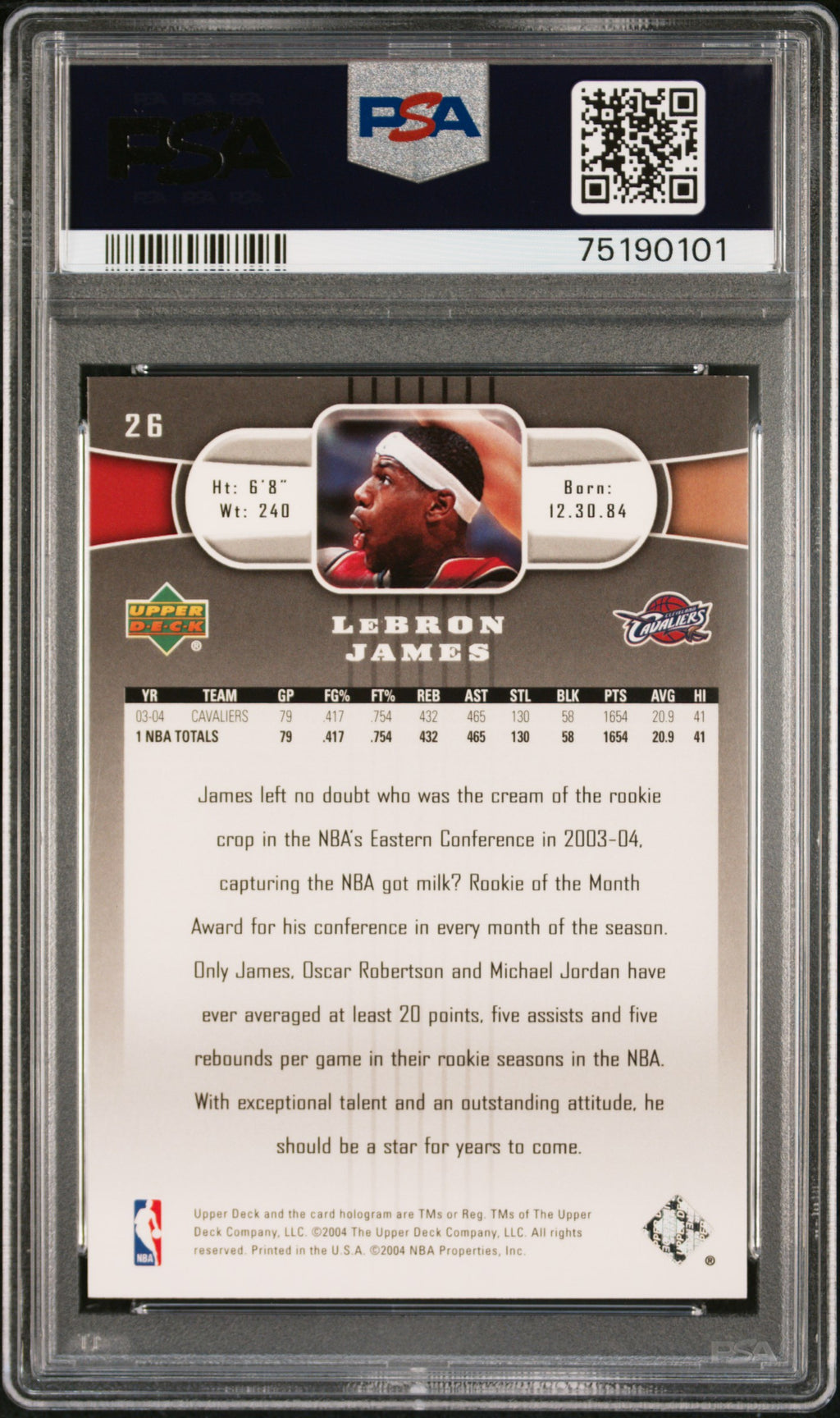 2004 Upper Deck LeBron James #26