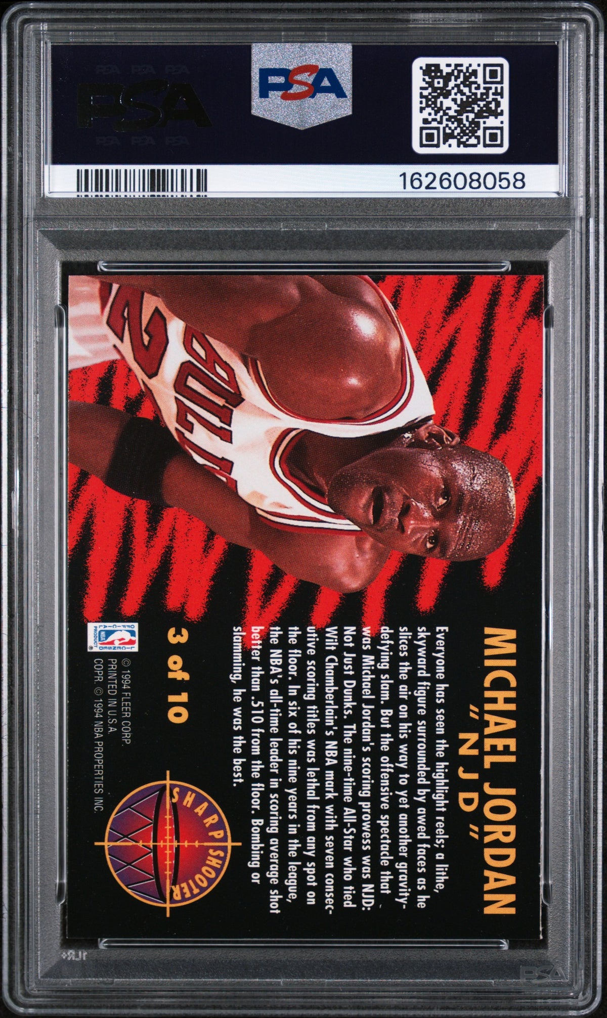 1993 Fleer Sharpshooter Michael Jordan #3