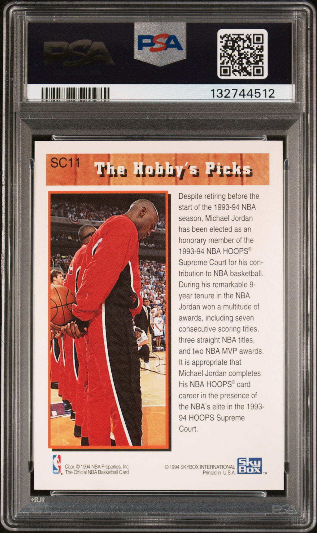 1993 Hoops Supreme Court Michael Jordan #SC11