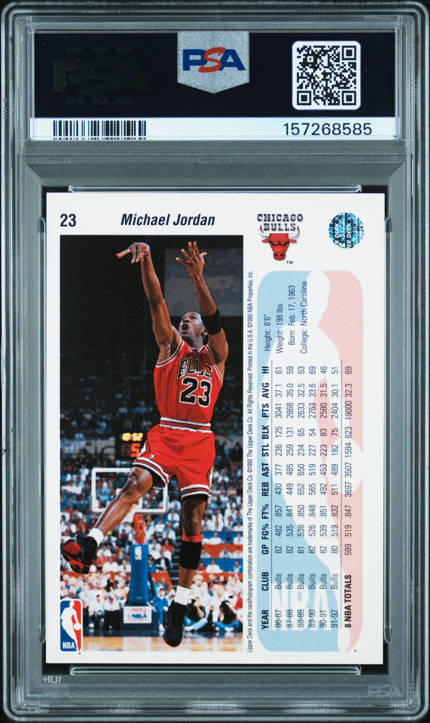 1994 Upper Deck Jordan 94-95 He's Back Reprints Michael Jordan #23 1992 PSA 7