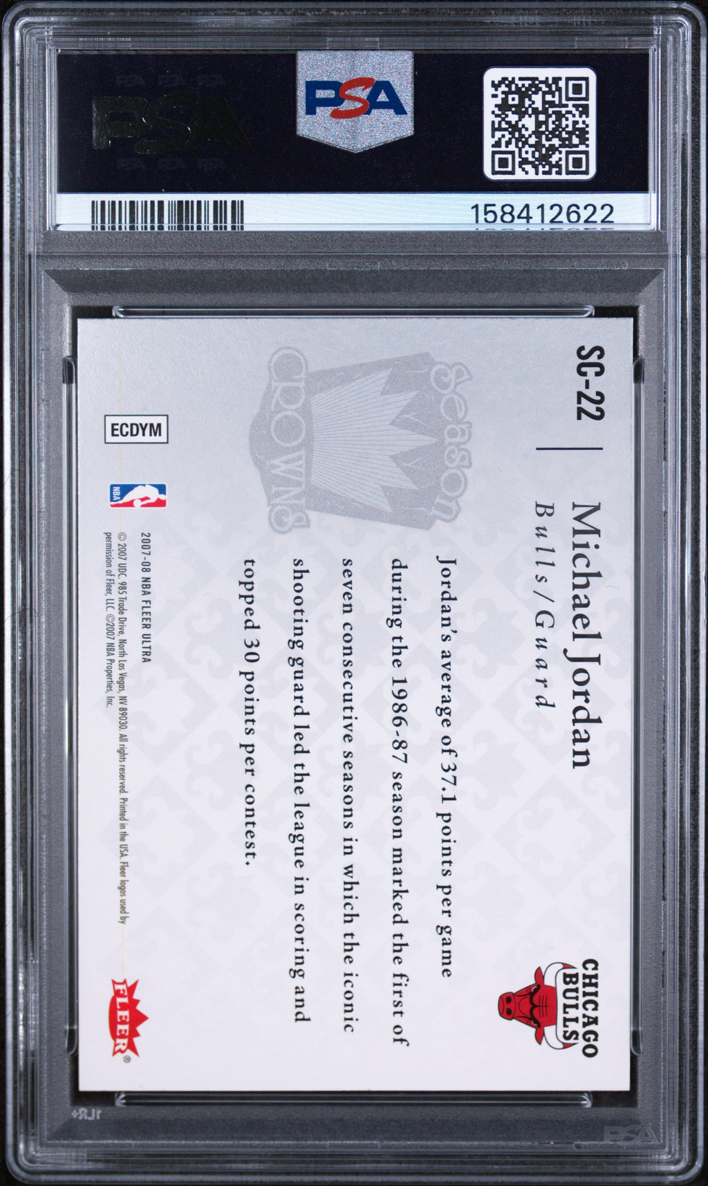 2007 Ultra Season Crowns Michael Jordan #SC-22